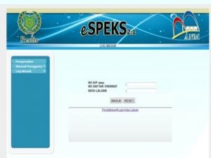 Sistem Gaji eSpeks Terengganu Log Masuk Pengguna