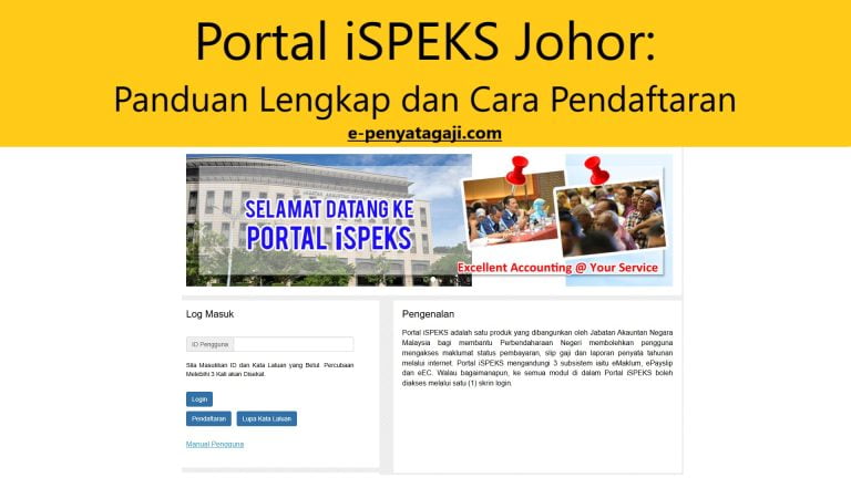 Portal iSPEKS Johor: Panduan Lengkap dan Cara Pendaftaran
